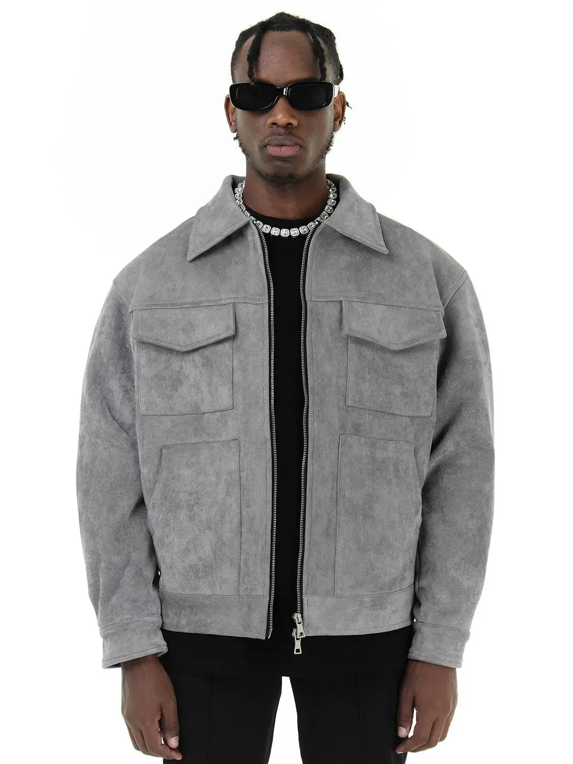 High Street Suede Zipper Jacket