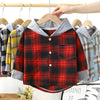 Shirts Kids Clothes Baby Boys Plaid Shirts Coat for Spring Autumn Girls Long-Sleeve