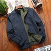Windbreaker Double-sided Wear Jackets Men Baseball Pilot Bomber