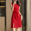 Sleeveless O-Neck Mini Dress