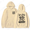 Cattle Moody Letter Print Hoodie Women Casual Pullover