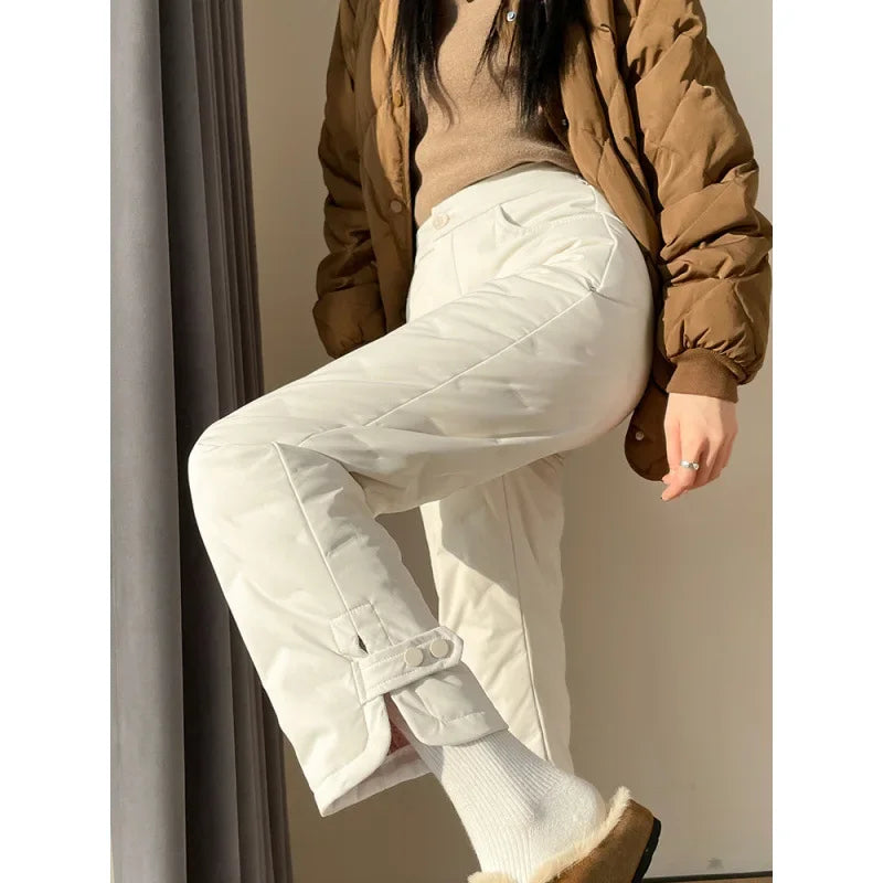 Winter Women's Trousers 2024 Thickened Warm