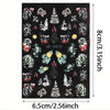 2024 5D Christmas Nail StickersSnowflake and Santa Designs