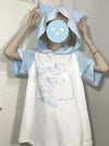 Y2k Harajuku Kawaii T Shirts Frauen Süße Weiche Mädchen Katze Ohr 2024