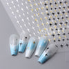 3d Bronzing Laser Cross Stars Y2k Nail Sticker Adhesive Manicure