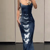 ElegantSummer Backless Print Dress Women's