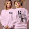FAITH Letter Print Fleece Hoodie for Women