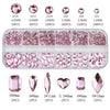 Fairy Pink Crystal Nail Rhinestones SS4-SS16 Glitter Pink Nail Diamond