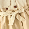 Classic England Style Windbreaker Jacket With Adjustable Waist For