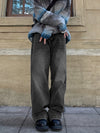 Women's High Waist Baggy Wide Leg Jeans Streetwear Casual Pants