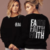 FAITH Letter Print Fleece Hoodie for Women