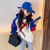 Girls Autumn Leisure Loose Cotton Long Sleeve Pullover