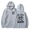 Cattle Moody Letter Print Hoodie Women Casual Pullover