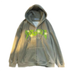 Y2k Zip Up Hoodie Women Spring Retro Embroidered Letter Loose Long Sleeve
