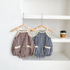 Summer baby Romper for Girls fashion Plaid Newborn Sleeveless Jumpsuit Baby