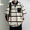 2024 Sommer Männer POLO Shirt Trend lose Kleidung Studenten Kurzarm T Shirt Tops 