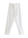 Pencil Women Pants High Waist Seam Detail