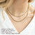eManco Chain Necklace Chain Stacking Multiple Thin Chain Ladies 316 Stainless Steel Chain Jewelry