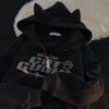 Women Sweater Cat Ear Fashion Loose Sweatshirt y2k Gothic Kawaii