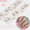 Gradient Auroras Semi Cured Gel Nail Strips Sparkly Shinning DIY Gel Polish