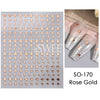3d Bronzing Laser Cross Stars Y2k Nail Sticker Adhesive Manicure