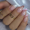 Colorful Glossy Acrylic Press On Nails Long Coffin Tips