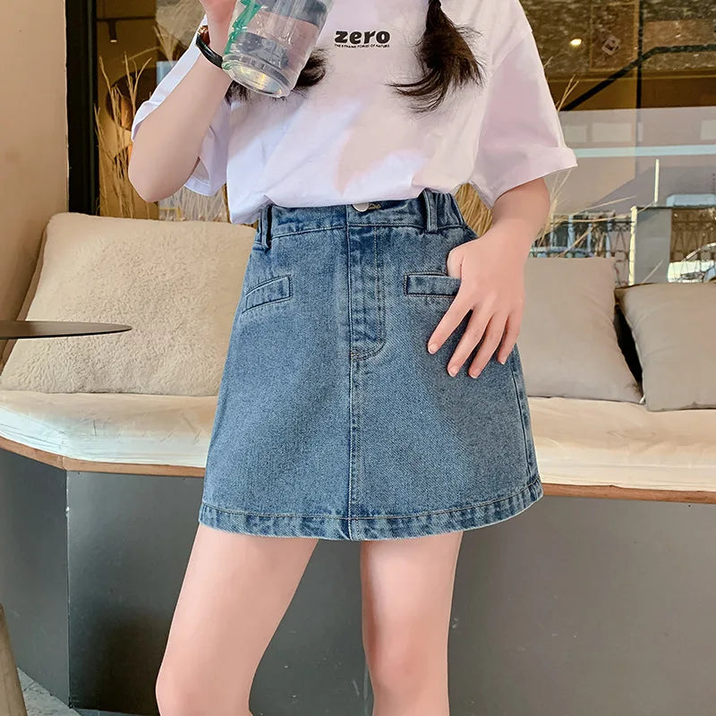 Girls Denim Shorts Summer Children's Pants Style Thin Skirt Korean Version