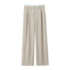 Solid Lace Up Side Zipper Straight Pants