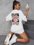 Tshirt Women Cotton Short Sleeve Fashion Hip Hop Street Tshirt O-Neck