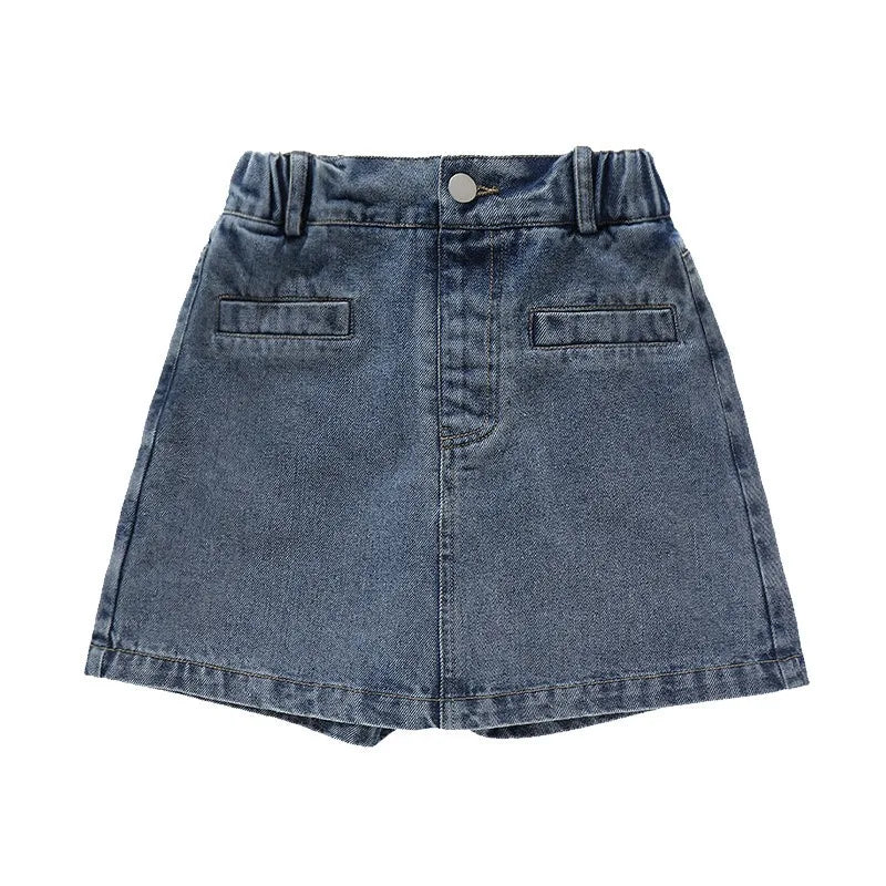 Girls Denim Shorts Summer Children's Pants Style Thin Skirt Korean Version