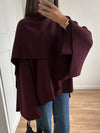 2024 Red Elegant Woolen Overcoat Chic Outerwear