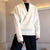 Wrap V Neck Autumn Winter Warm Knitted Pullovers