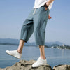 Summer Casual Short Pants Mens Cotton and Linen