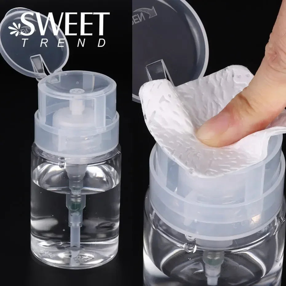 100 ml Nail Storage Refillable Bottles Empty Liquid Press Pump