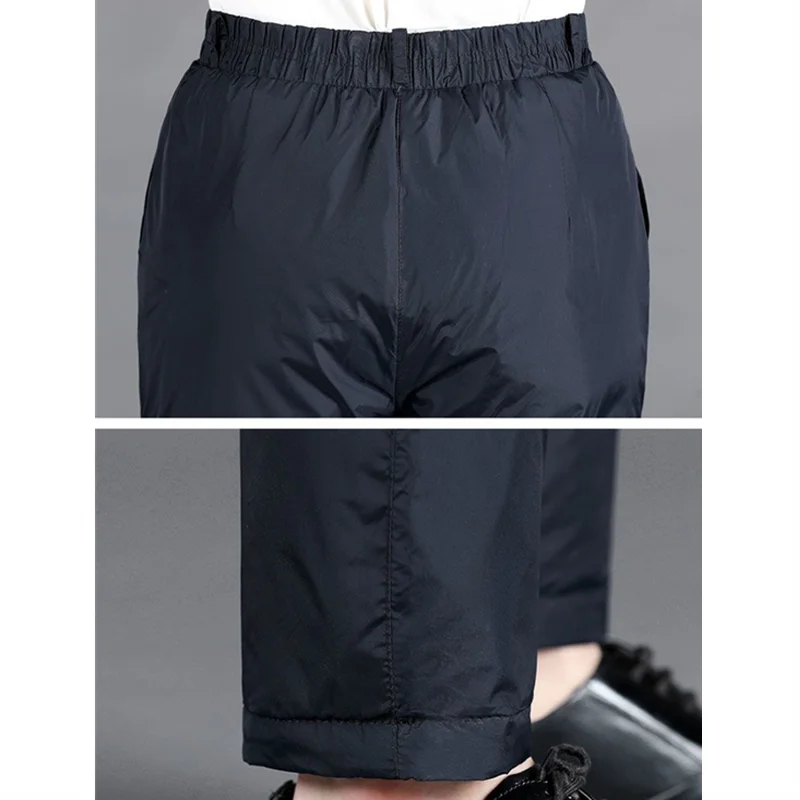 Thickened Down Men's Trousers Winter Warm Straight