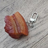 PVC Fake Braised Pork Broccoli Keychain Creative Simulation Food Pendant