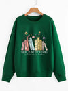 There is no such thing as too many books Sweatshirt flowers
