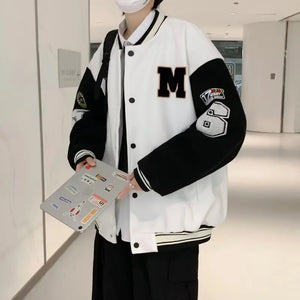 Patchwork Varsity Jacket Men
