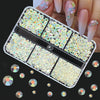 Crystal Nail Rhinestones 24pcs Transparent Alloy Ice Pile Drill