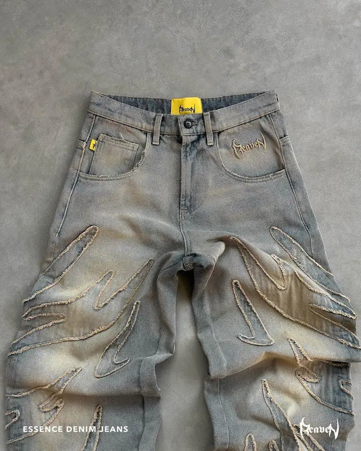 Streetwear Jeans Y2K Pants Punk Rock Hip Hop Retro Baggy High Waisted Wide