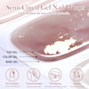 Gradient Auroras Semi Cured Gel Nail Strips Sparkly Shinning DIY Gel Polish