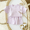Newborn Baby Summer Outfit: Solid Tee and Shorts