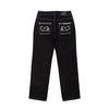 Y2k Jeans Hip Hop Letter Black Pants Punk Loose Straight Wide Leg Trousers Streetwear