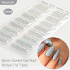 Gradient Auroras Semi Cured Gel Nail Strips Sparkly Shinning DIY Gel Polish