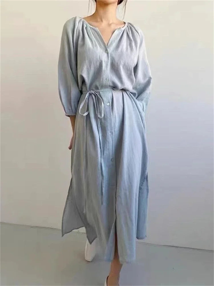 Women's V Neck Long Dress