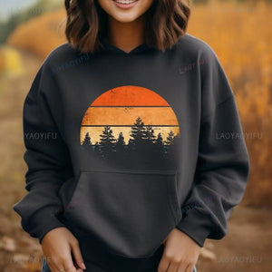 Camping Hoodie Retro Forest Hoodie For Camper