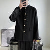 Uniform Fleece-lined Jacket For High School Middle School Loose