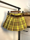 High Waist Belt Casual Skirt