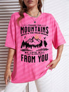 Soft Short Sleeve Tshirt Women Fashion Graphic Sunset Top