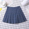 Women's A-Line Plaid Pleated Skirt Chic Preppy Style